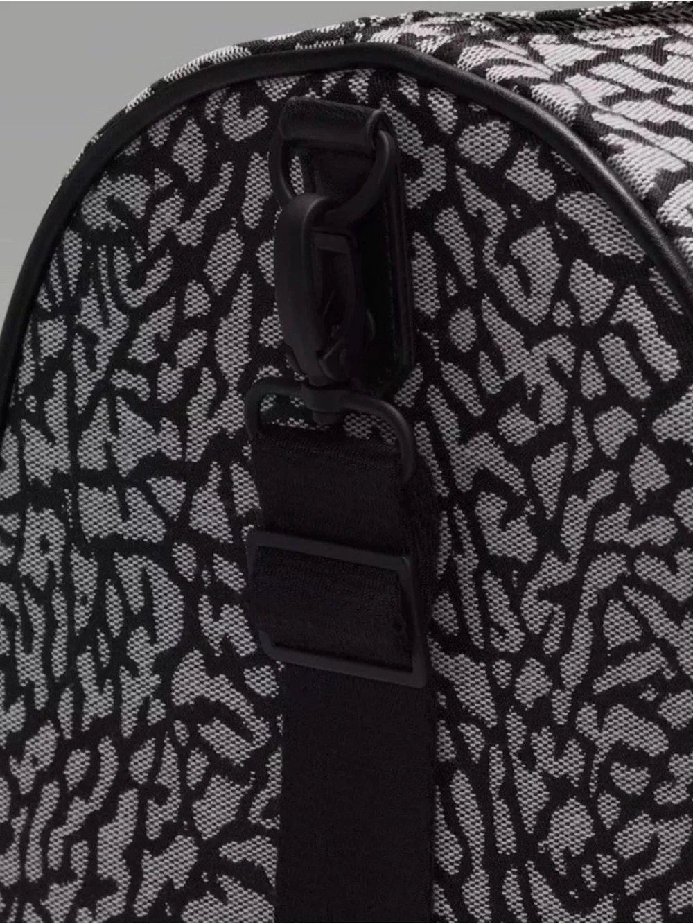 Nike Jordan Monogram Duffle 40L Black/Gray Elephant print with Jumpman Tag